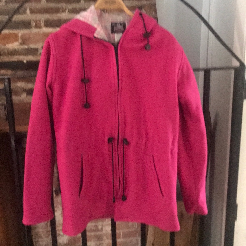 Johnson Woolen Mills Pink Wool Anorack.